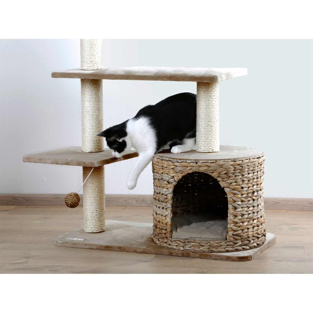 Kratzbaum Banana Leaf Jade 70 x 102 x 38 cm beige Bild 4