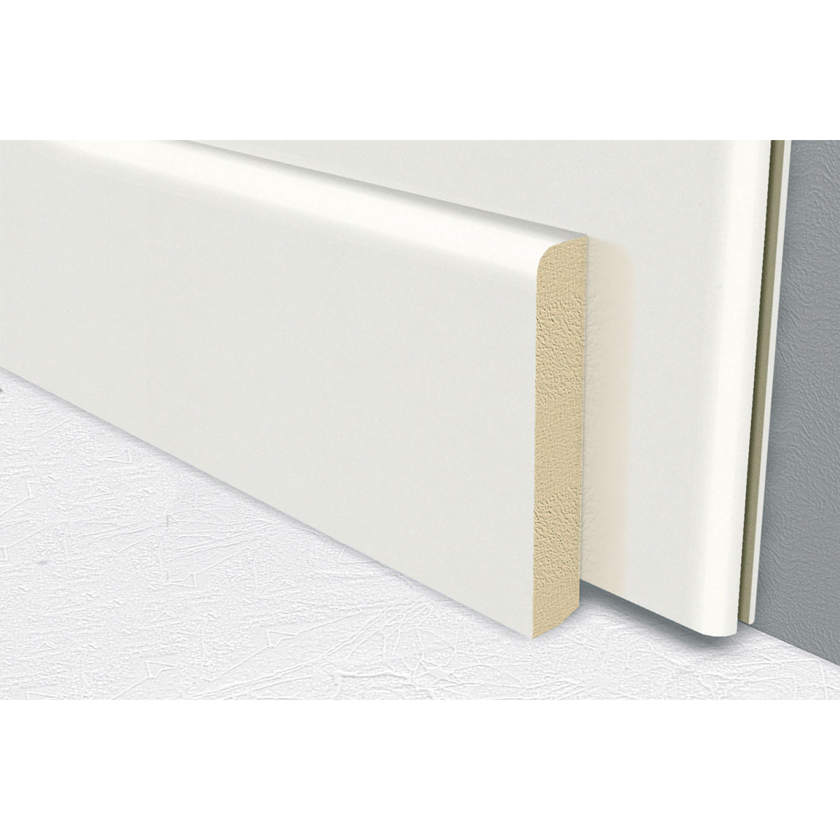 Fußleiste weiß Hochglanz 2,6 m Bild 1