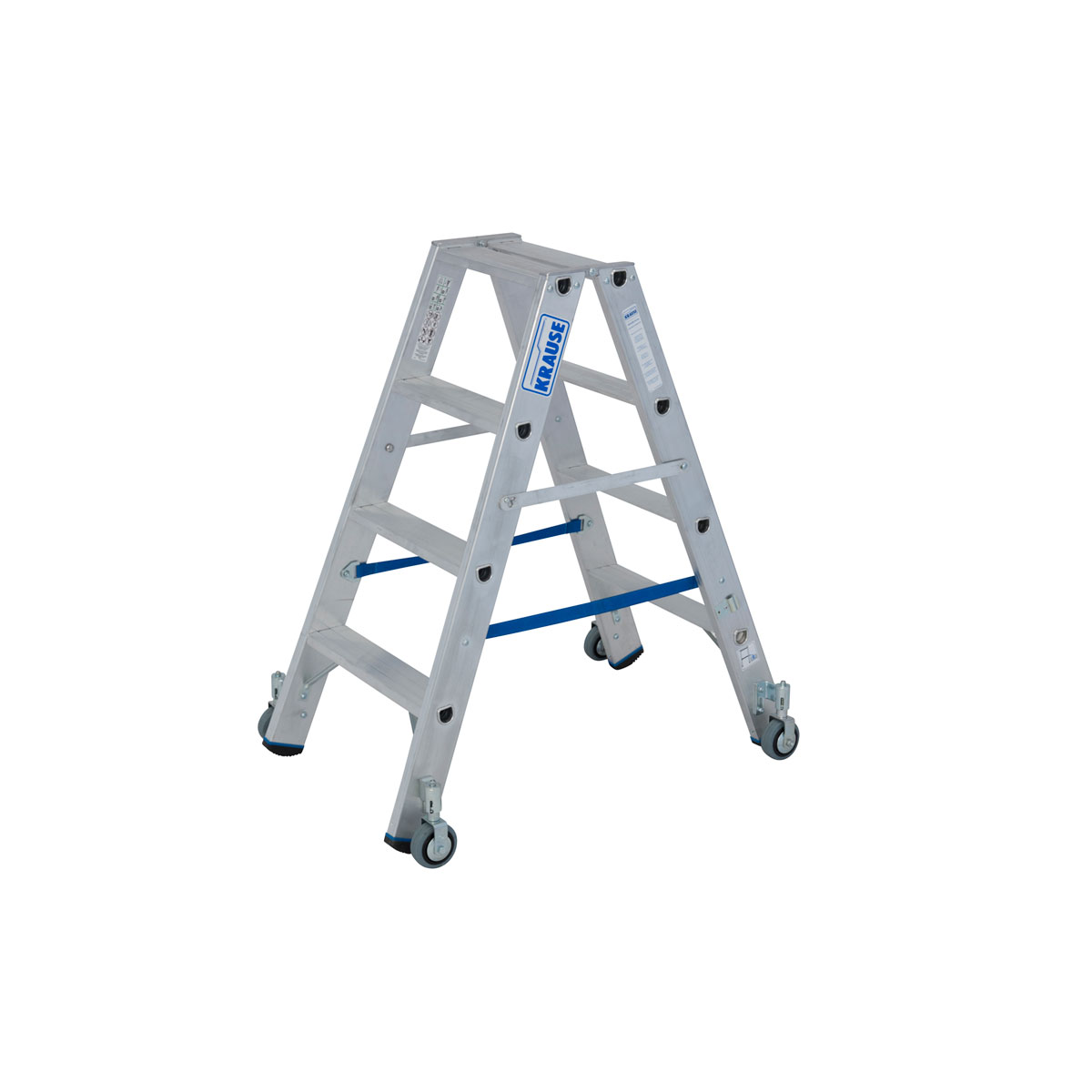 Krause STABILO STUFEN-DOPPELLEITER FAHRBAR 2 x 4 STUFEN Bild 2
