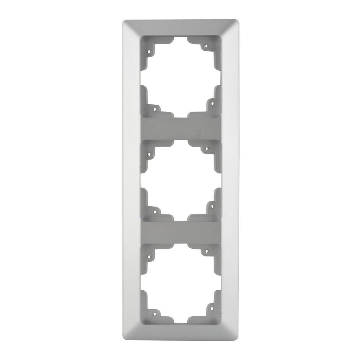 Abdeckrahmen Le Mans 3-fach silber Serie 603