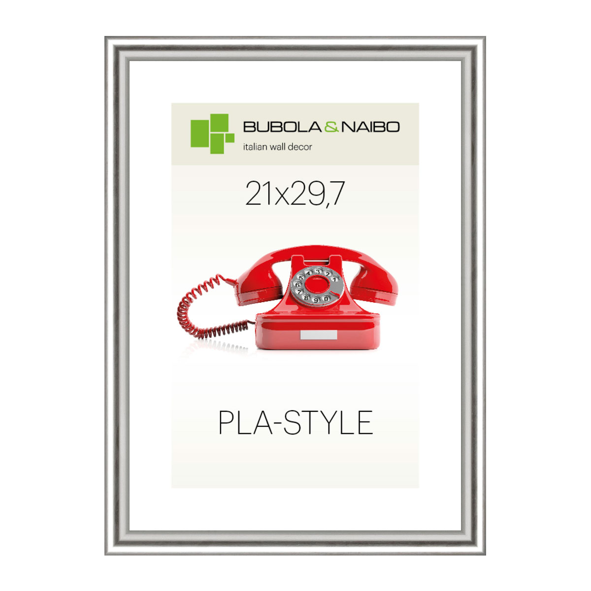 Kunststoffrahmen PLA01 21 x 29,7 cm Silber