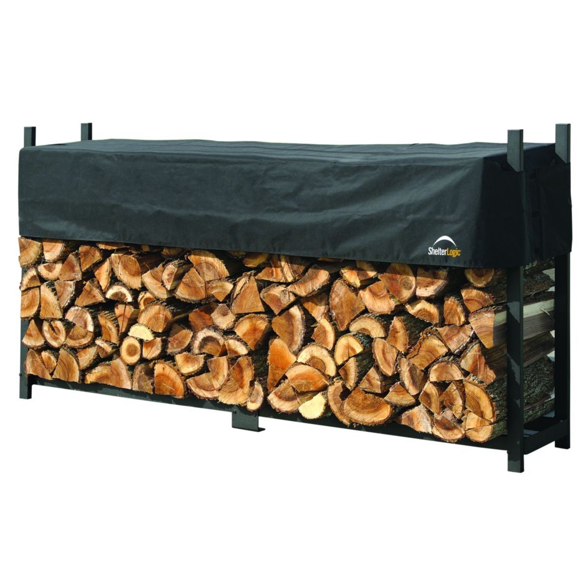 ShelterLogic Kaminholzregal Traglast 2.000 kg Inkl. Abdeckung 36,3x238,3x118,9cm