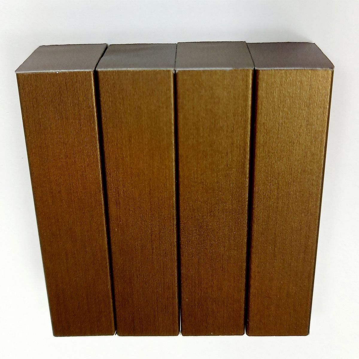 Dekor-Eckhölzer 1,9 x 1,9 x 6 cm 4 Stk bronzefarben