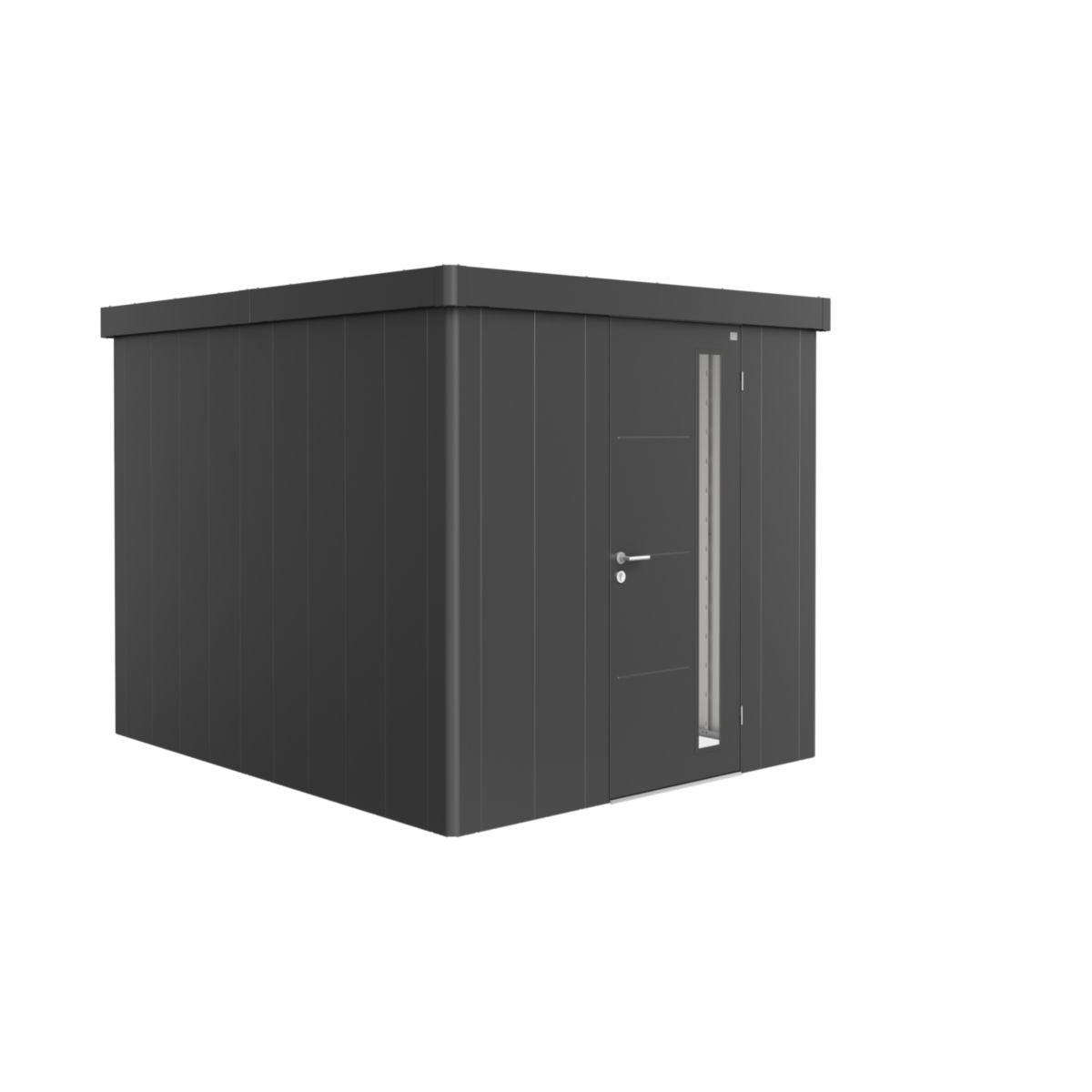 Biohort Gerätehaus Neo 3B Standardtüre dunkelgrau-metallic
