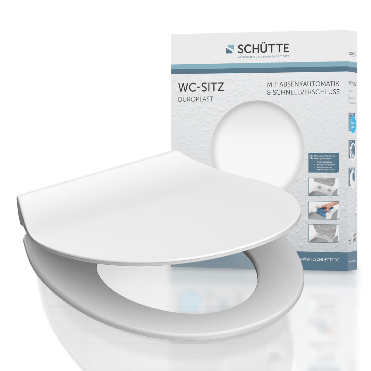 Schütte Duroplast WC-Sitz SLIM WHITE mit Absenkautomatik und Schnellverschluss Bild 2