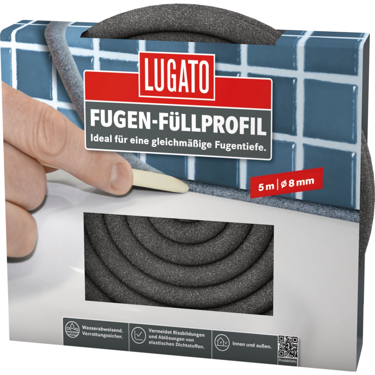 Lugato Fugen-Füllprofil 8 mm 5 m