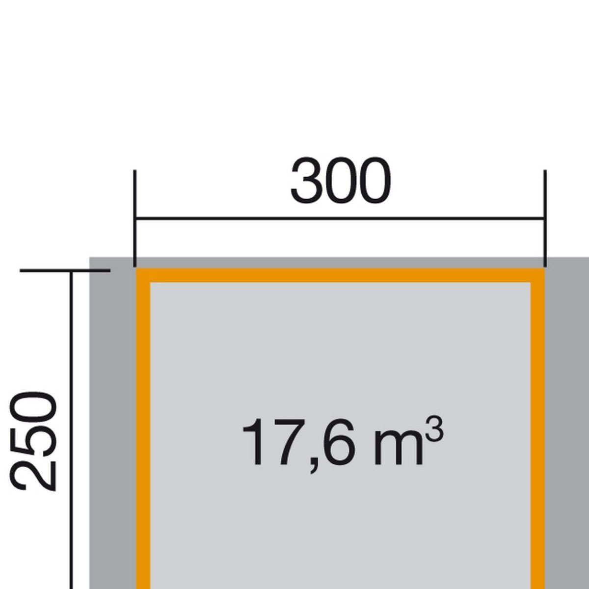 Weka Gartenhaus Premium 28 mm 300 x 250 x 262 cm Bild 3