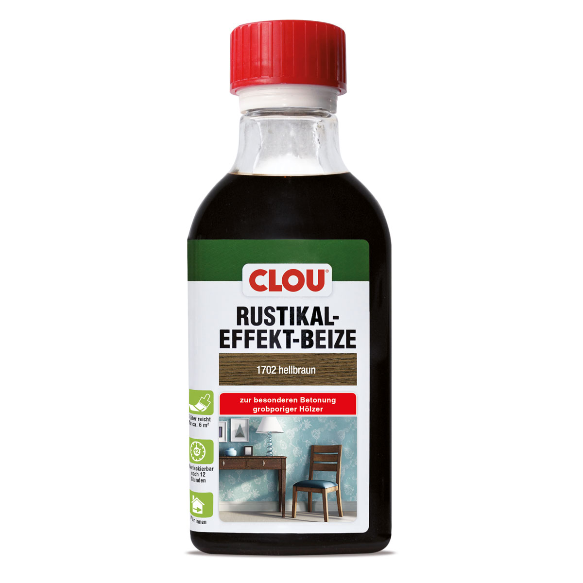 Clou Rustikaleffekt-Beize Hellbraun 0,25 L