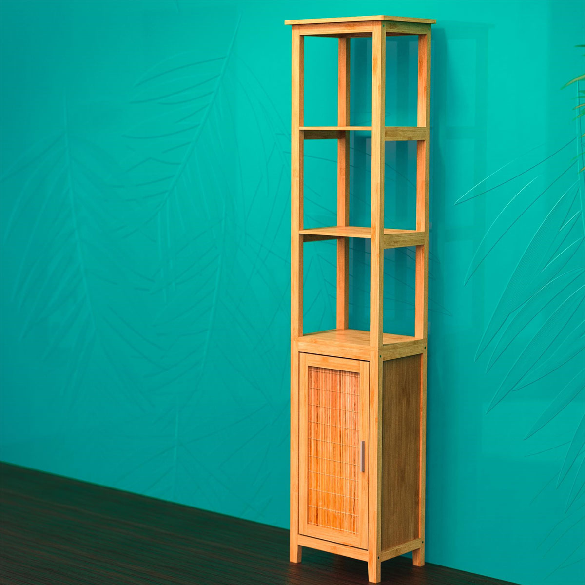 Schütte Bambus Hochschrank mit 3 Fächern Bild 4