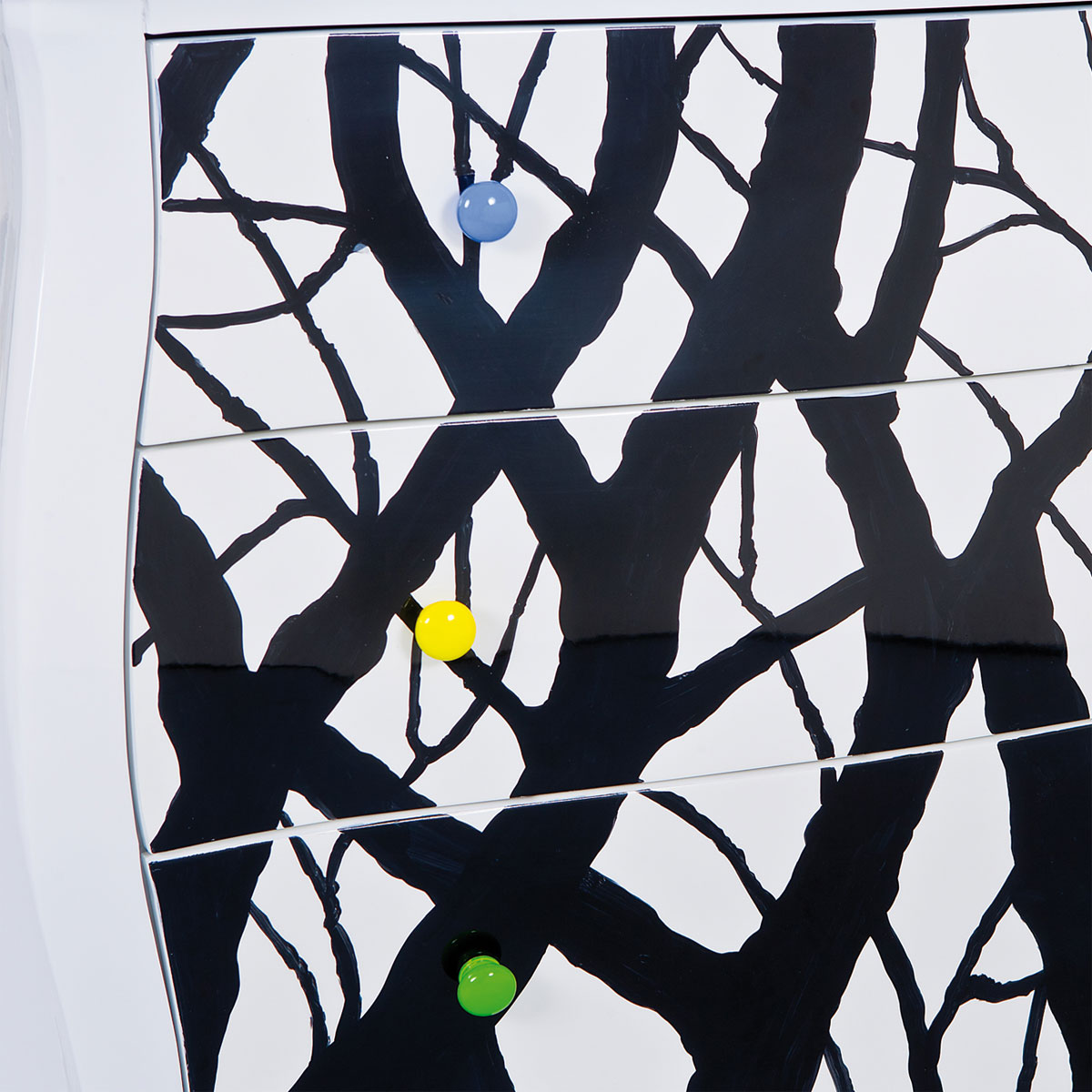 Inter Link Kommode „Alisha“, weiß schwarz, 95x77x43,5 cm Bild 6