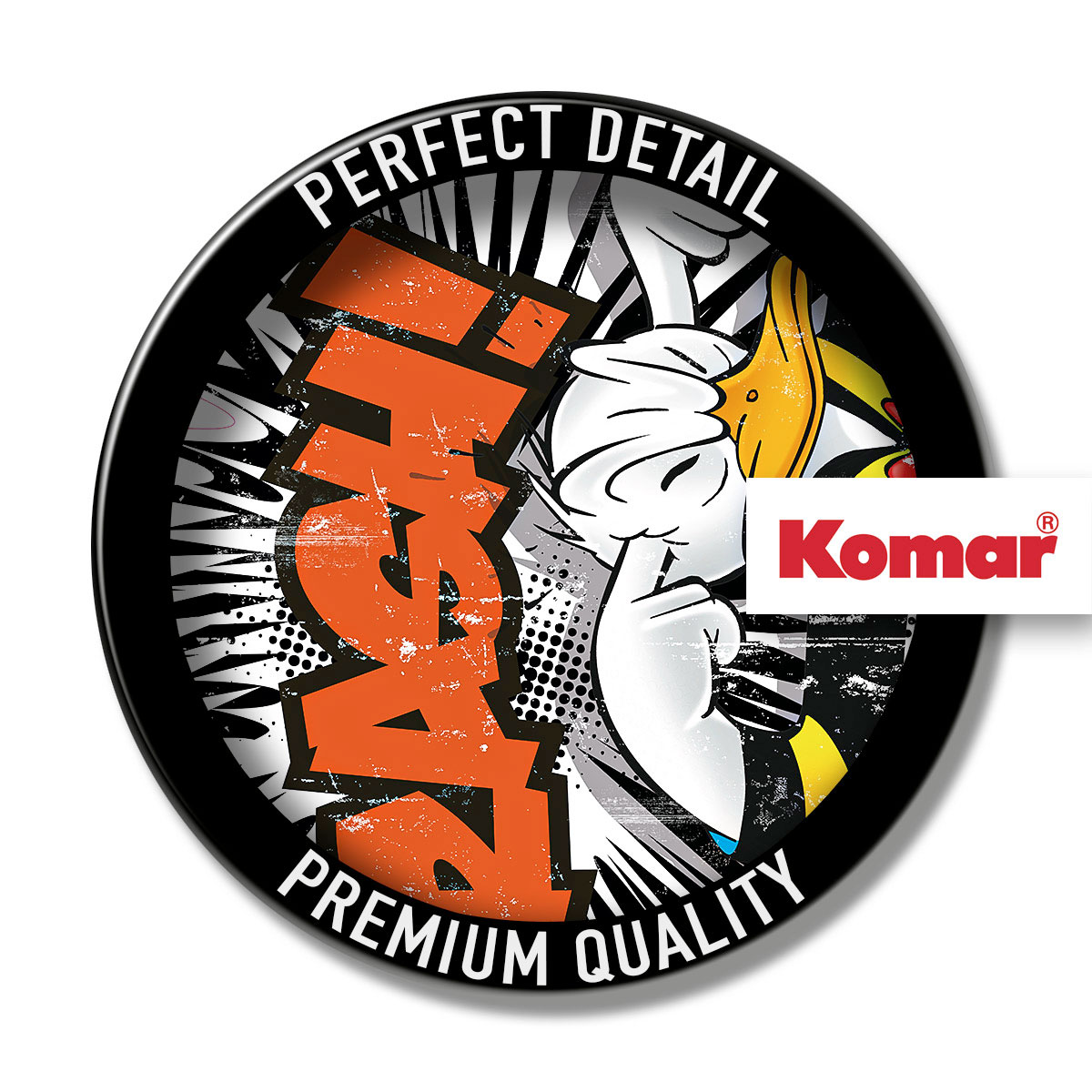 Komar  Selbstklebende Vlies Wandtattoo Donald crash XXL 127x160 cm Bild 3