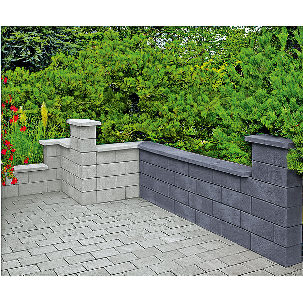 Lusit  Mauerabdeckung Bellamur Mini grau 48 x 28 x 3-4,5 cm Bild 5