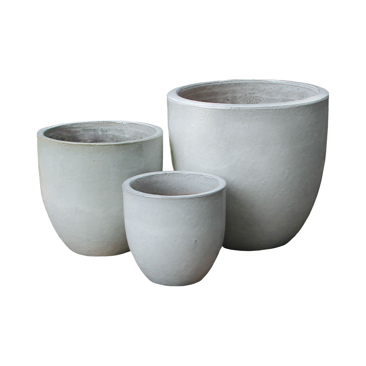 Haveson Pflanztopf Bern weiß glasiert Durchmesser 19 x 19 cm