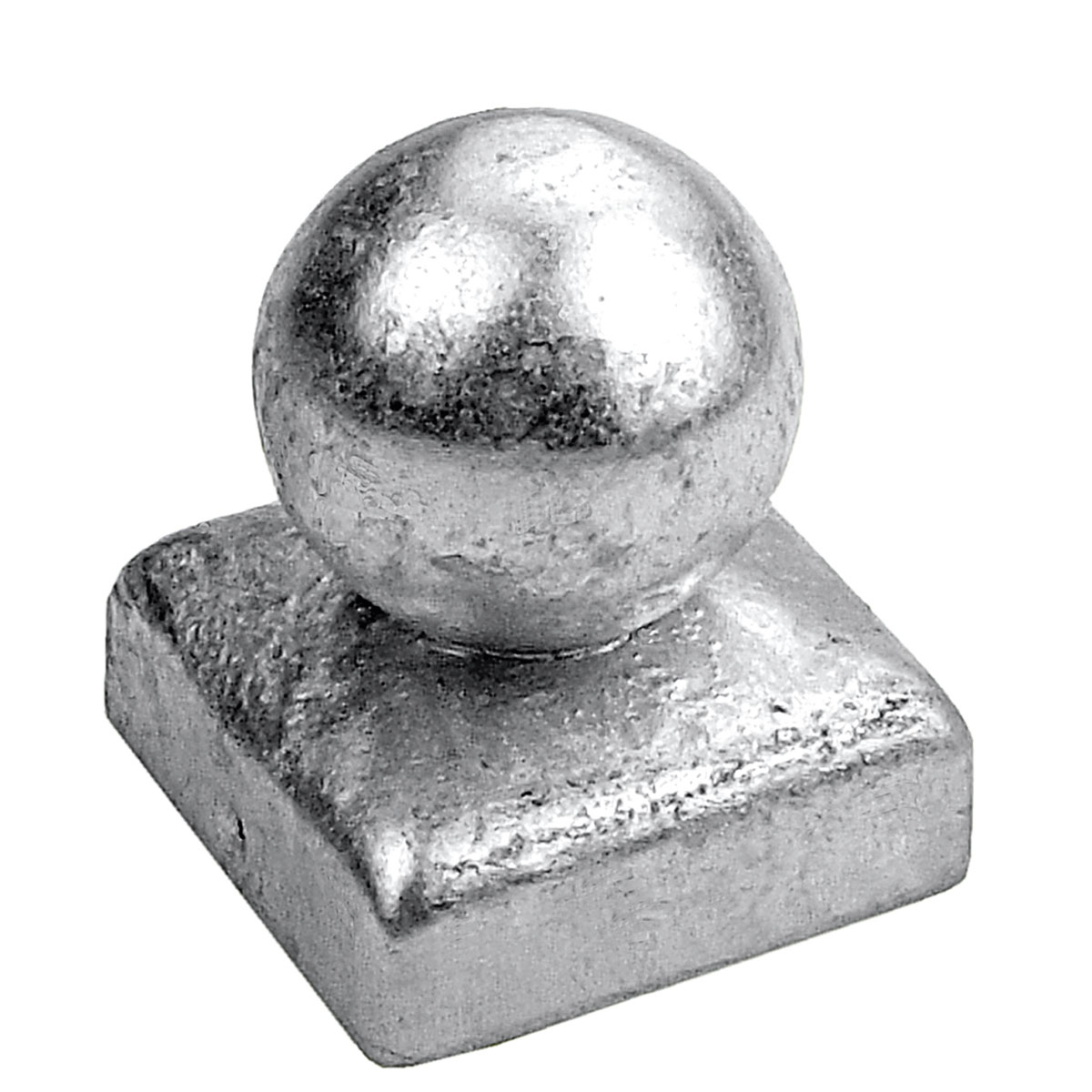 Connex Pfostenkappe mit Kugel 7 x 7 cm feuerverzinkt