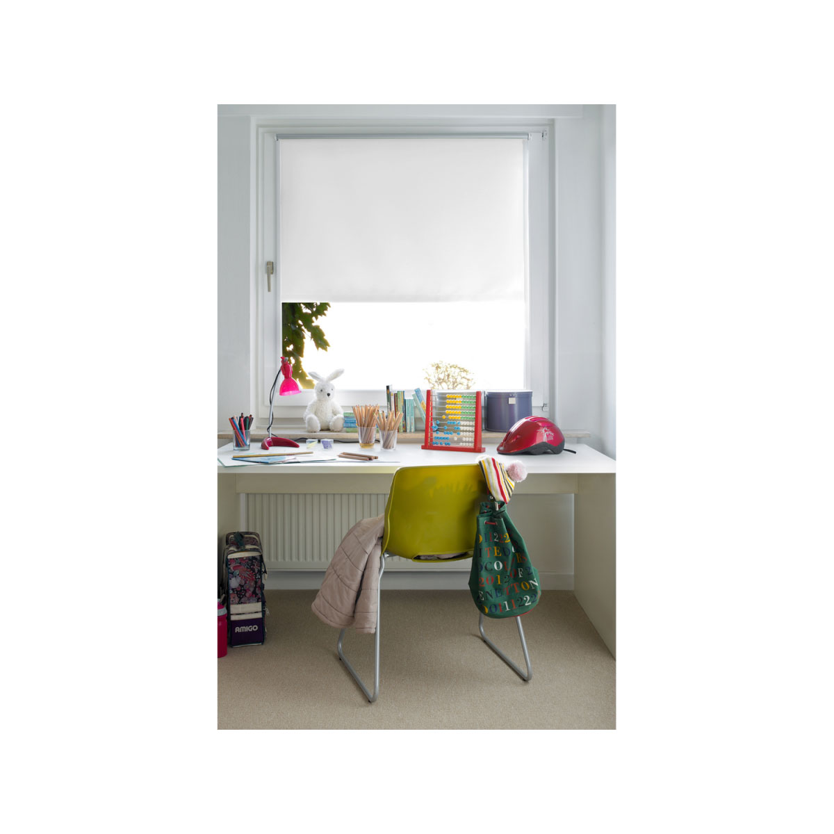 Gardinia Rollo Easyfix Uni Thermo energiesparend 120 x 150 cm weiß Bild 3