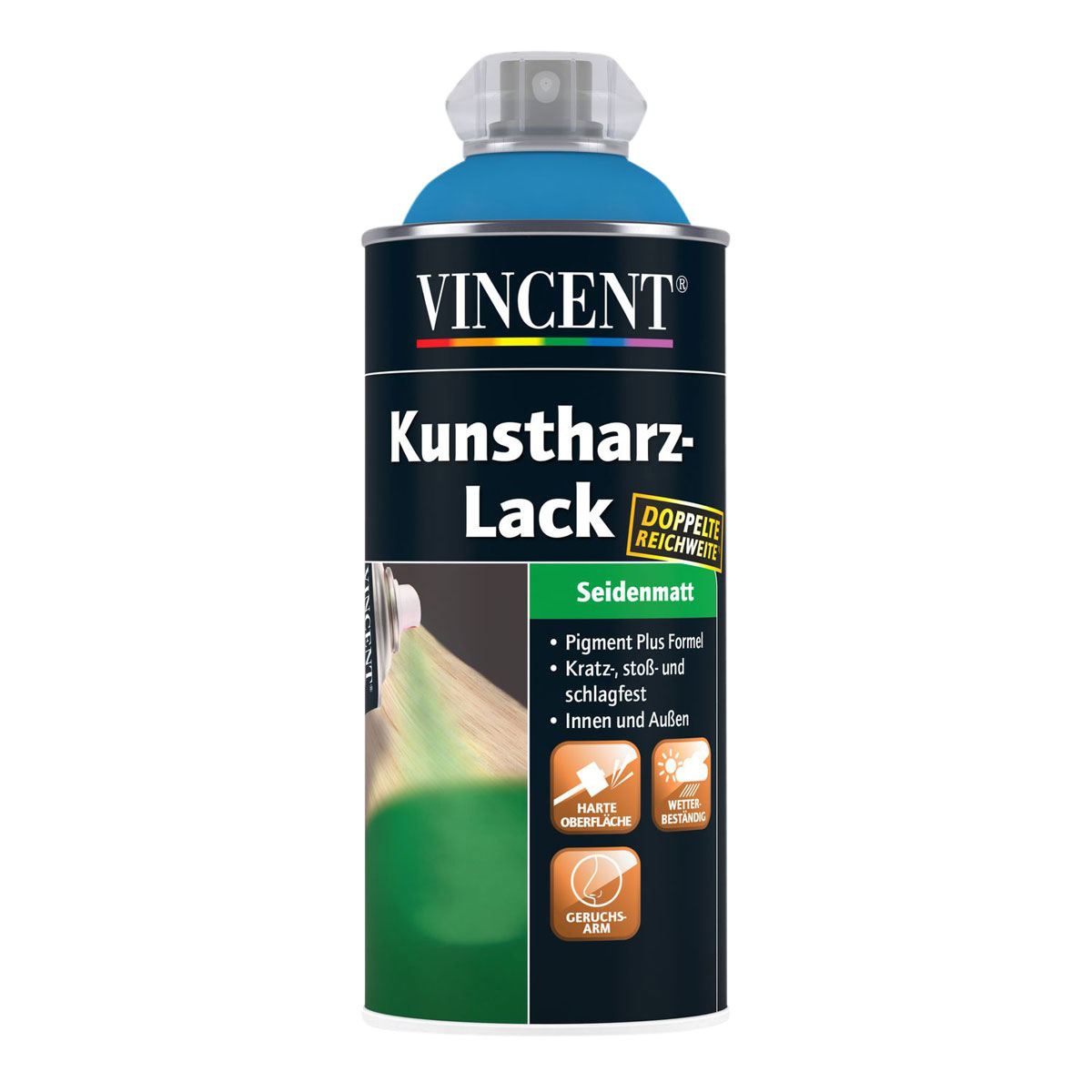 Vincent Kunstharzlack Spray himmelblau seidenmatt 0,4 L