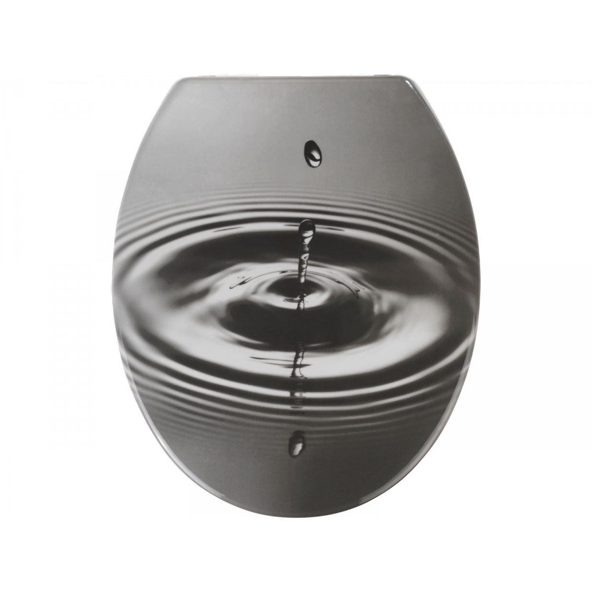 Wenko WC-Sitz Waterdrop Grau antibakteriell mit Absenkautomatik Bild 3
