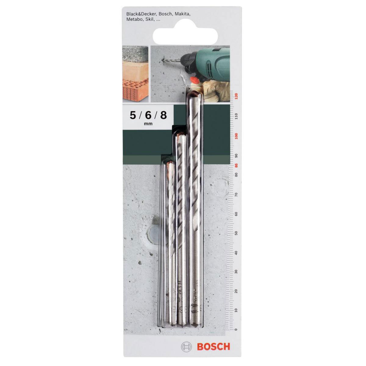 Bosch  DIY Betonbohrer-Set 5 x 85 6 x 100 8 x 120 mm Bild 3