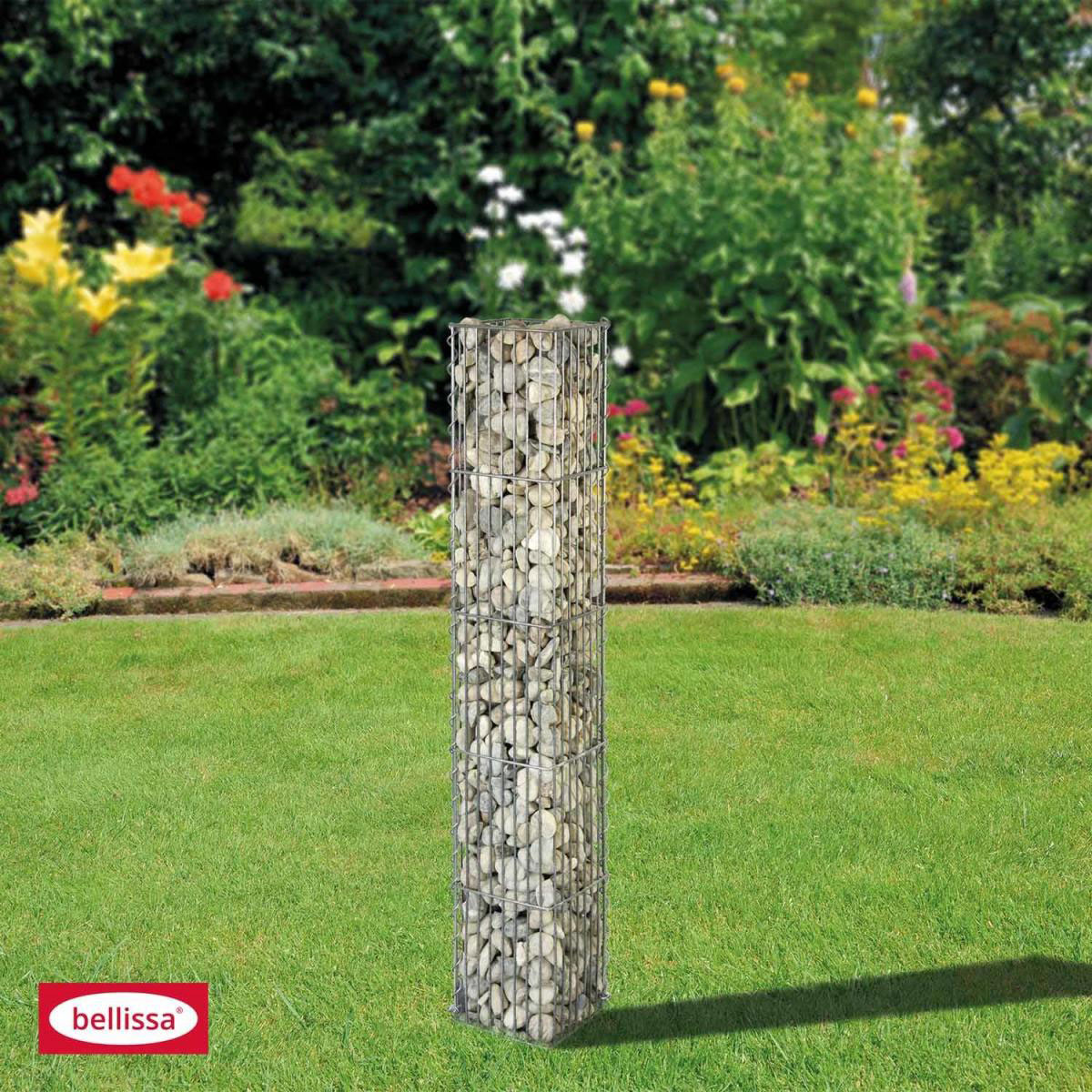 Steinsäule eckig 2- teilig 20 x 20 x 125 cm verzinkt Bild 4