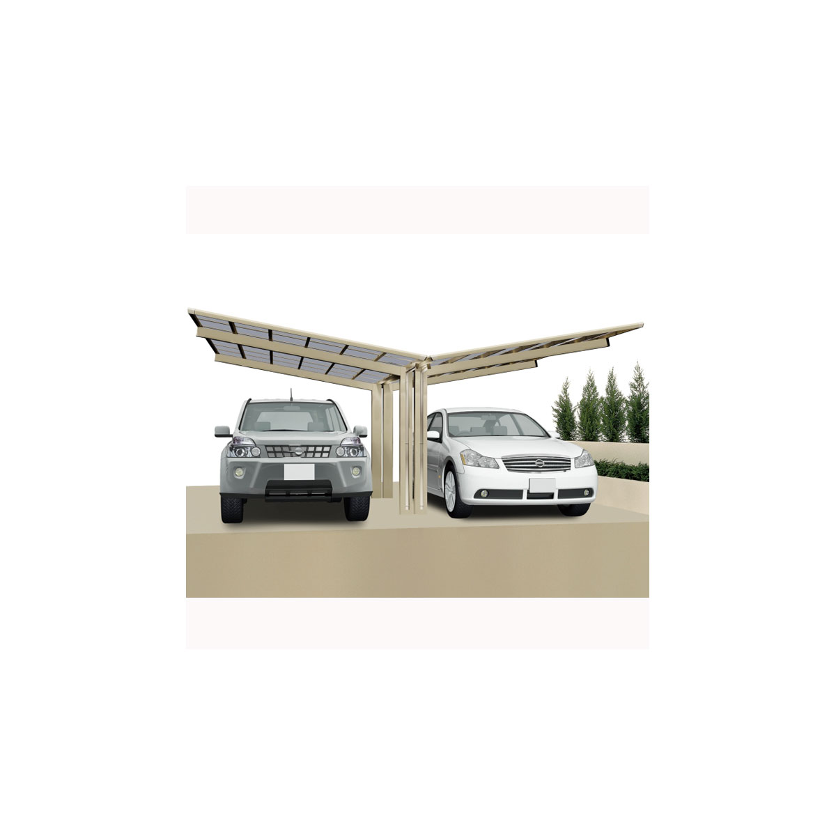 Ximax Carport Alu Linea 110 Y Edelstahl-Look Bild 2