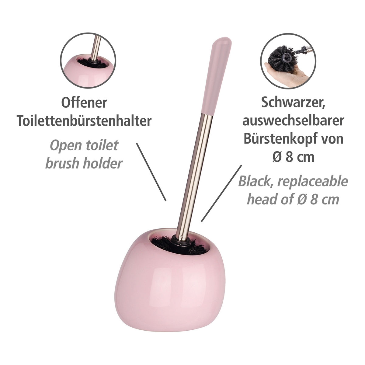 Wenko WC-Garnitur Polaris Pastel Rose Bild 2