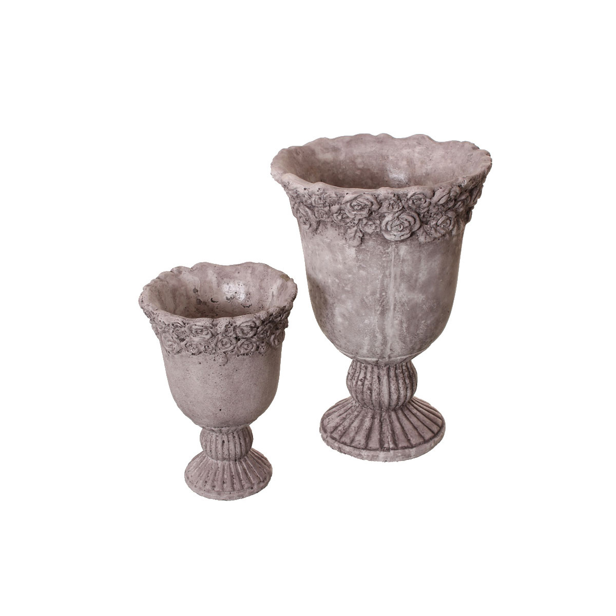 Pflanzkübel Rosenranke 15 x 20,5 cm grau