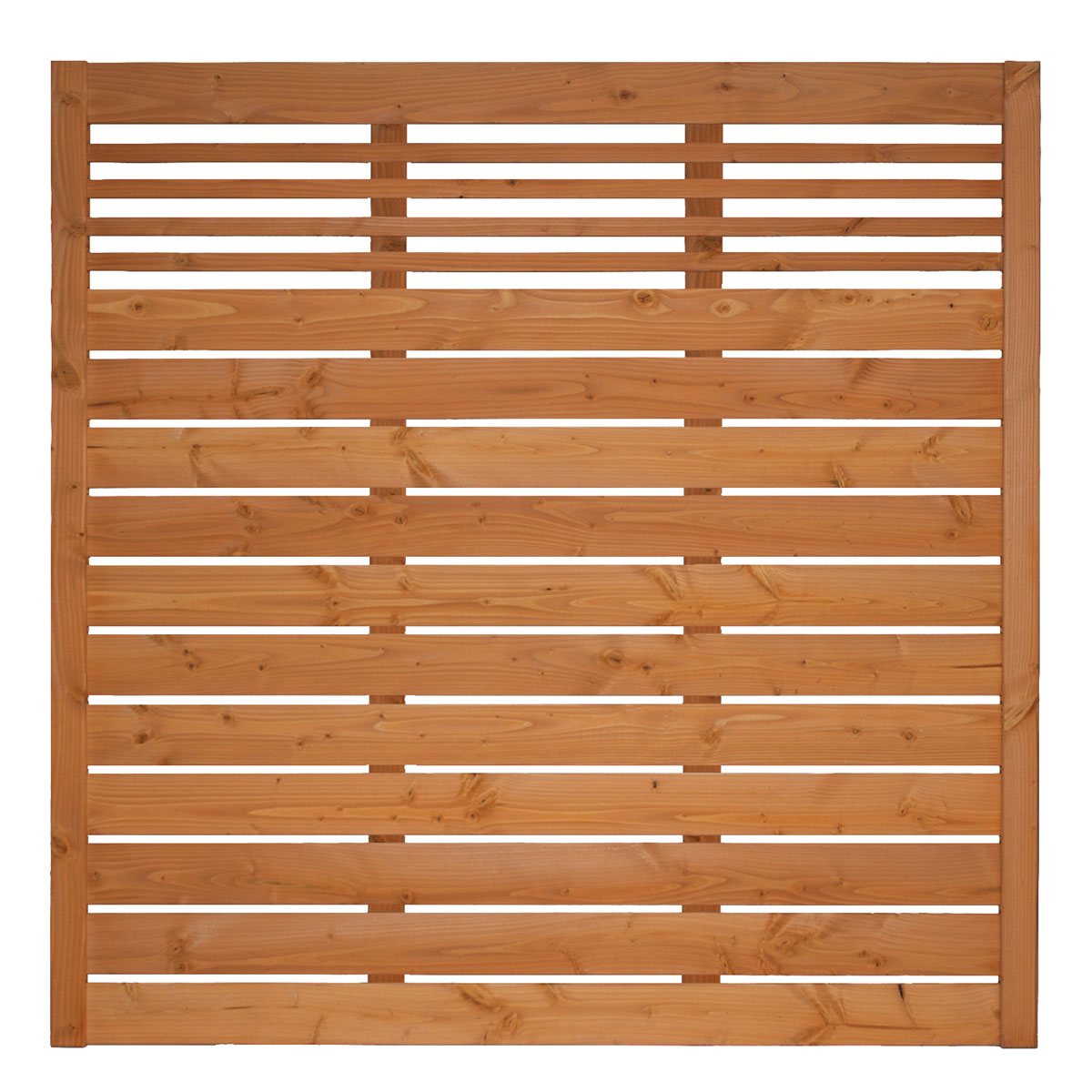 Zaunserie Aalborg Grundelement 180 x 180 cm Douglasie kirschbaumfarben lasiert