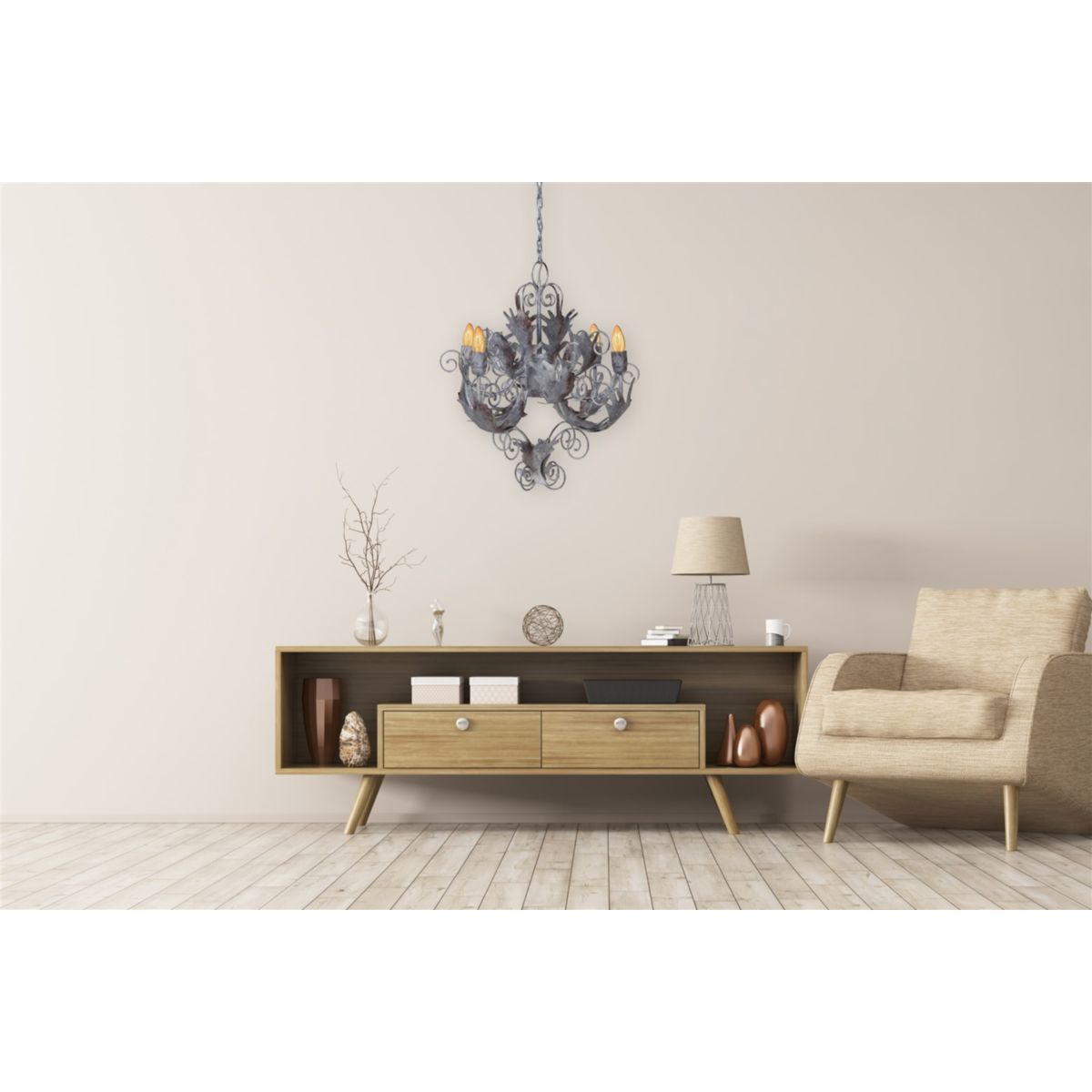 Hängelampe Kronlamper Fly Through Small silber Bild 3