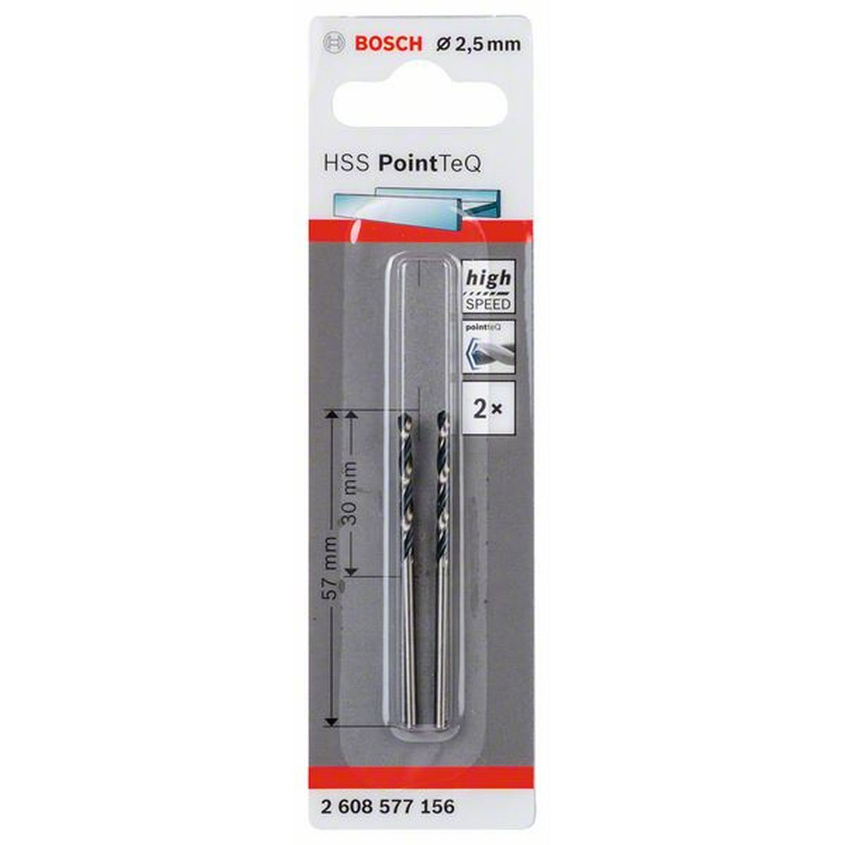 Bosch HSS-Spiralbohrer PointTeQ 2,5 mm Bild 1