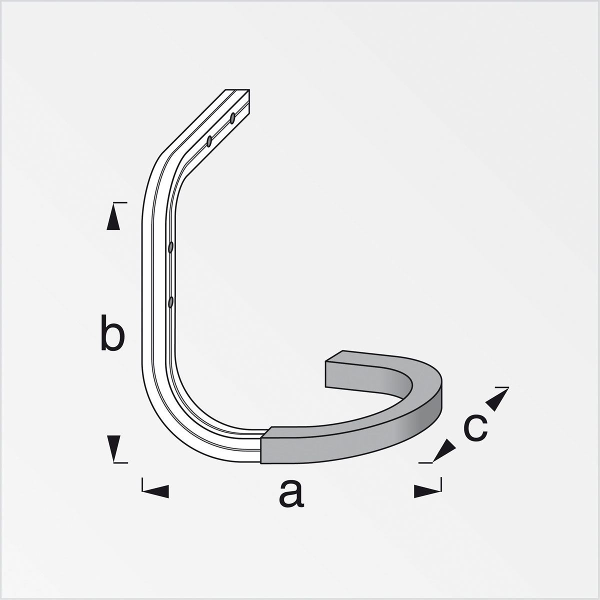 MyTool Wand- und Decken-Fahrradhaken 150 mm gummiert rot Bild 2