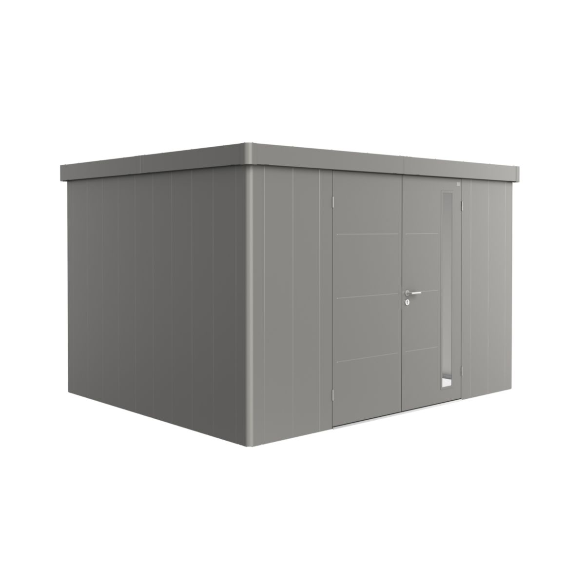 Biohort Gerätehaus Neo 3D Doppeltüre quarzgrau-metallic