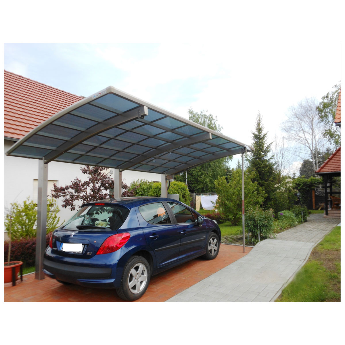 Ximax Carport Alu Portoforte 60 Edelstahl-Look Bild 4