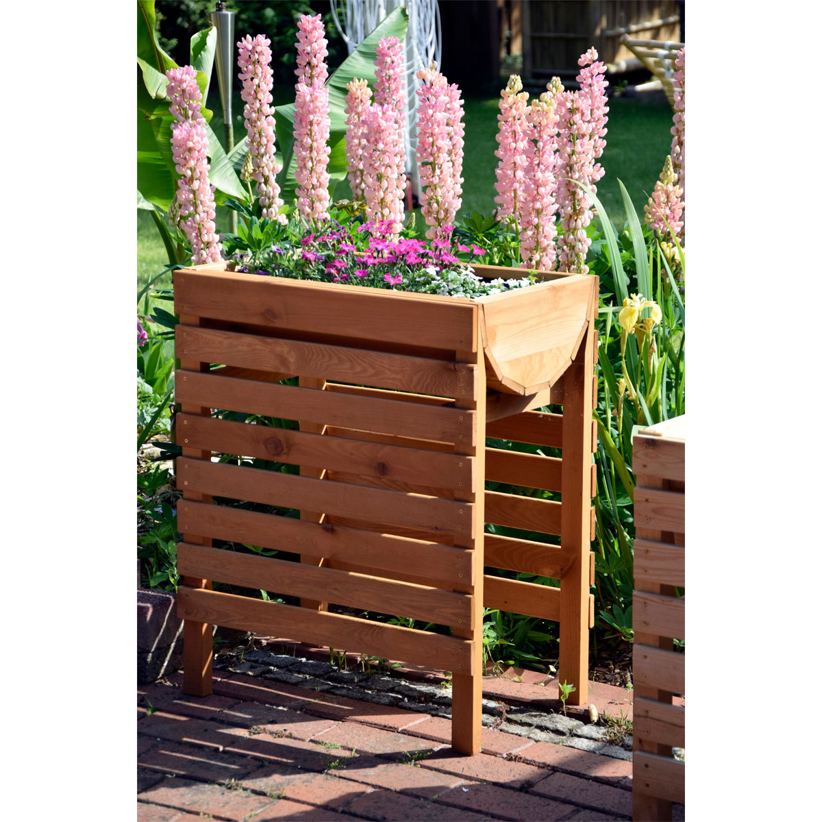 dobar Hochbeet 70 x 45 x 71 cm braun Bild 2