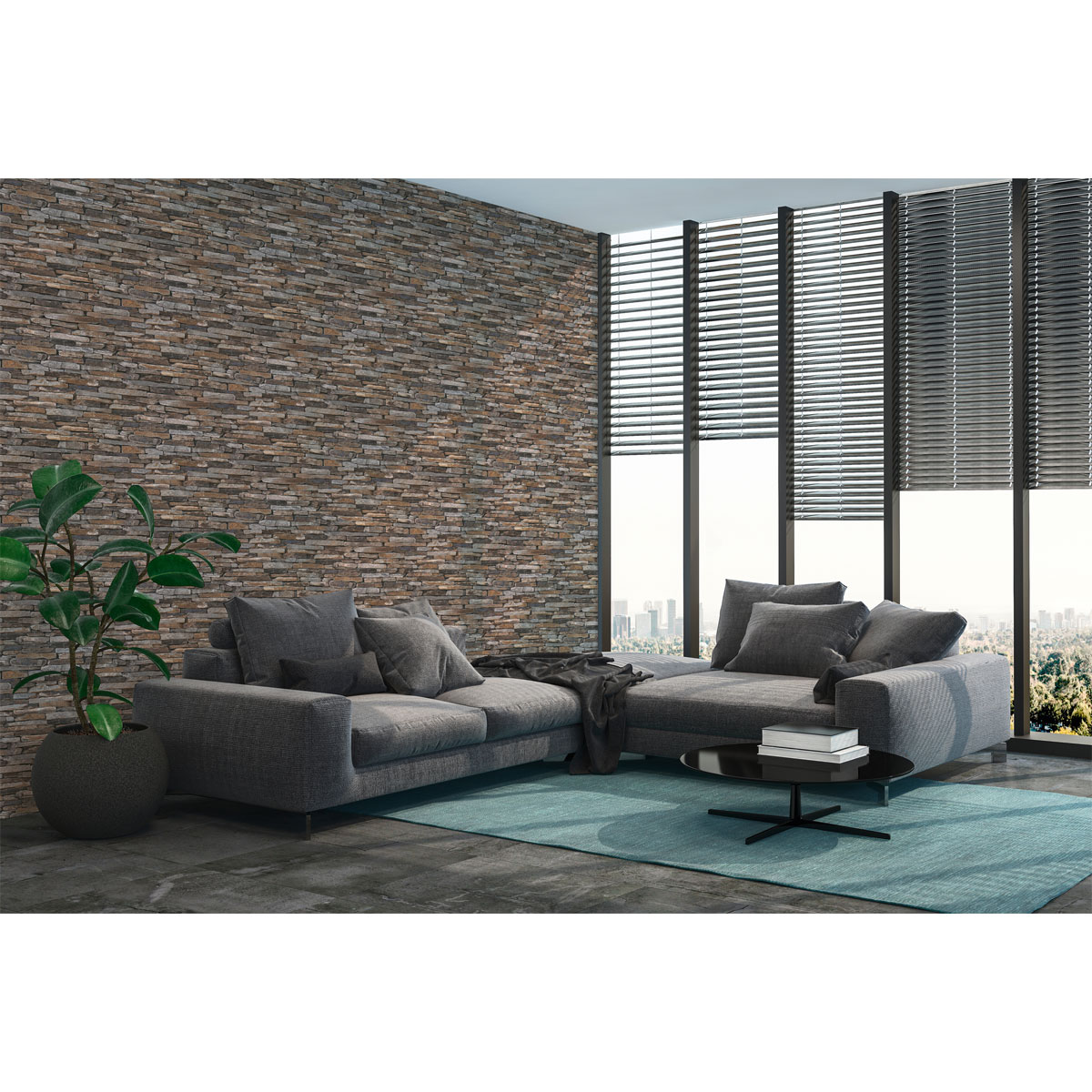 AS Creation  Vliestapete Elements Steinoptik Naturstein 3D braun 10,05m x 0,53m Bild 5