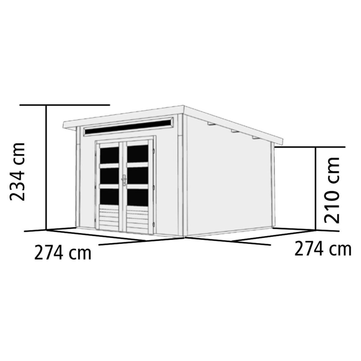 Karibu Gartenhaus Kandem 6 terragrau Bild 5
