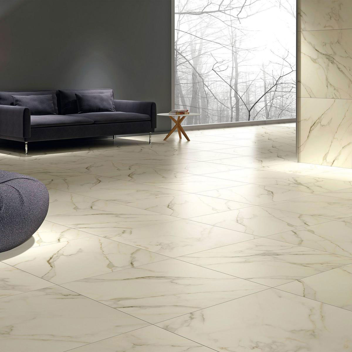 Feinsteinzeug Marble Calacatta 80 x 80 cm AB4 Bild 2
