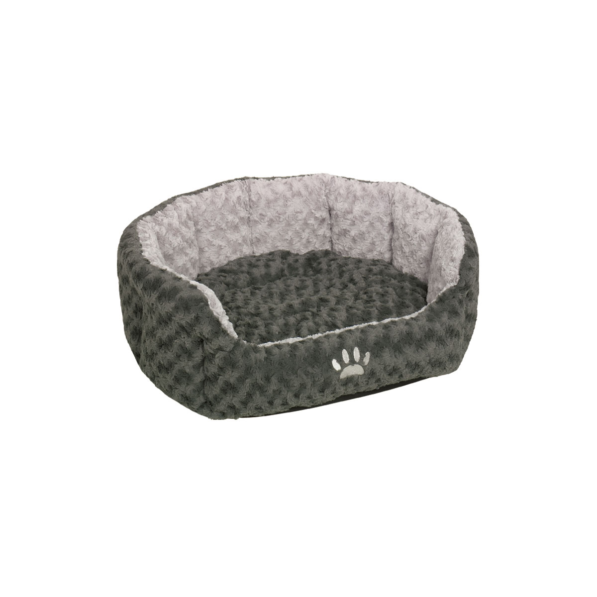 Nobby Komfort-Bett Seoli oval 45 x 40 x 19 cm dunkelgrau/ hellgrau