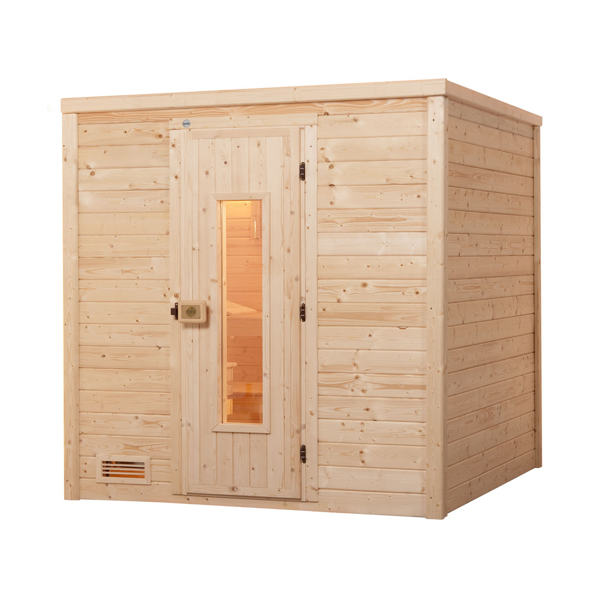 Weka  Premium Massivholz-Sauna Bergen Größe 1 Sparset 7,5 kW Bio S
