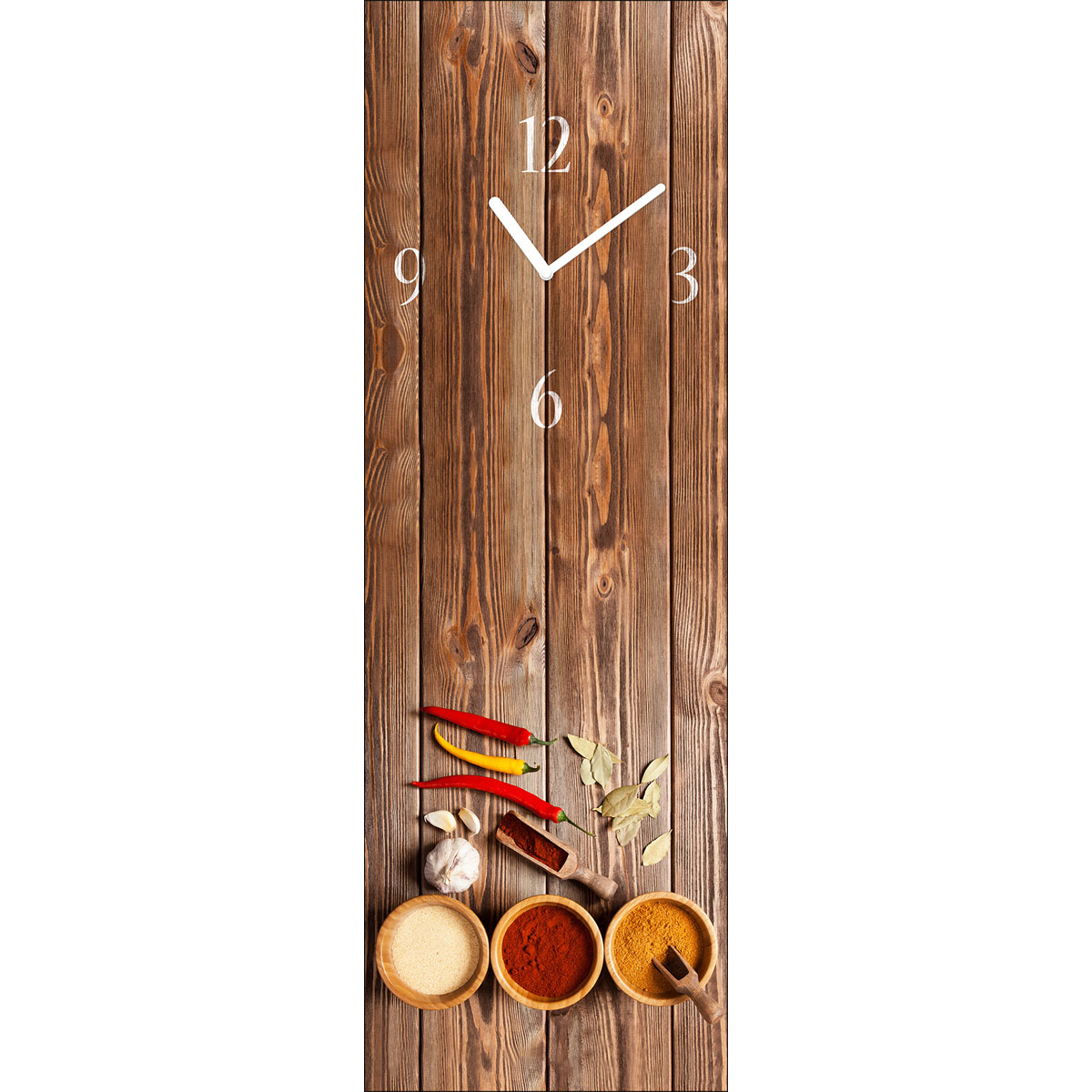 Time-Art Herbage und Wood 20 x 60 cm Glasuhr