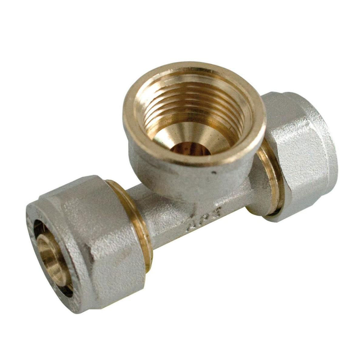 Kirchhoff T-Übergangsstück 16 mm x ¾ IG x 16 mm Klemmfitting MSVR