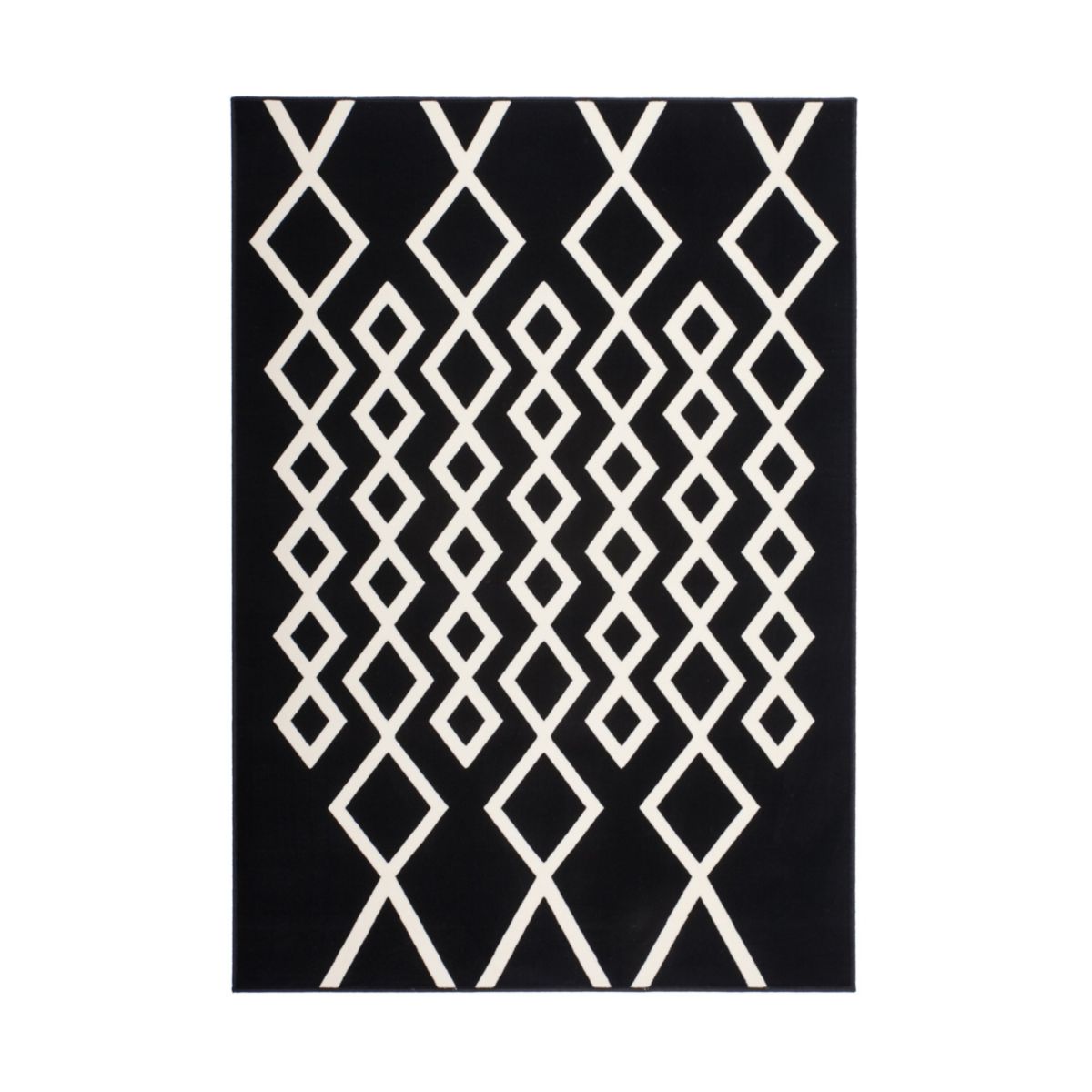 Lina 425 Schwarz / Elfenbein 120cm x 170cm