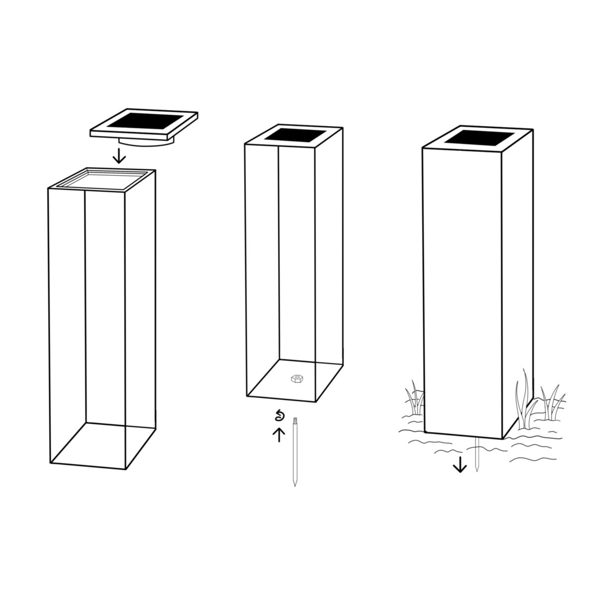 Garden Pleasure Dekosäule SALUTE Edelstahl, rostig, gebürstetes Silber Bild 4