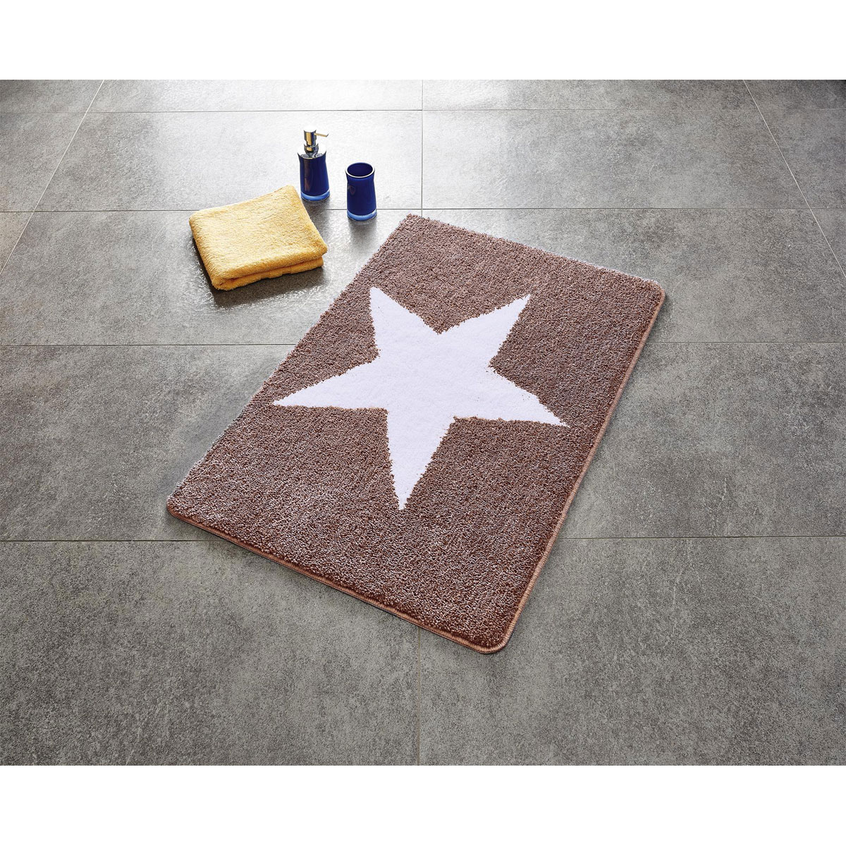 Ridder  Teppich Star 60 x 90 cm weiß-beige Polyester-Microfaser Bild 2