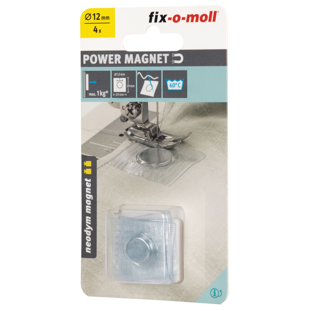 Suki Magnete Neodym Ø 12 x 2 mm, zum Einnähen Bild 4