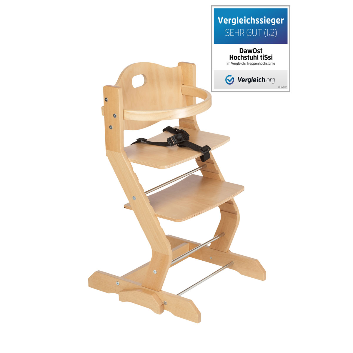 tiSsi Brustbügel/Sicherheitsbügel für Hochstuhl, natur Bild 2