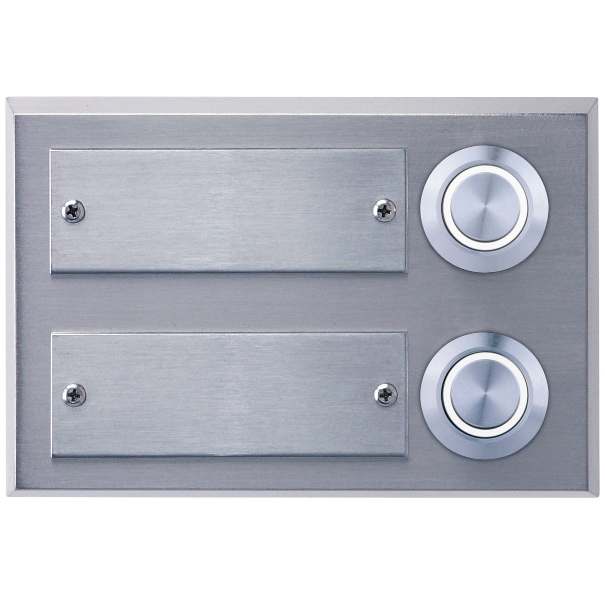 REV Ritter  Klingeltaster Aufputz 2-fach mit LED-Beleuchtung und gravierbarem Namensschild Edelstahl Bild 1