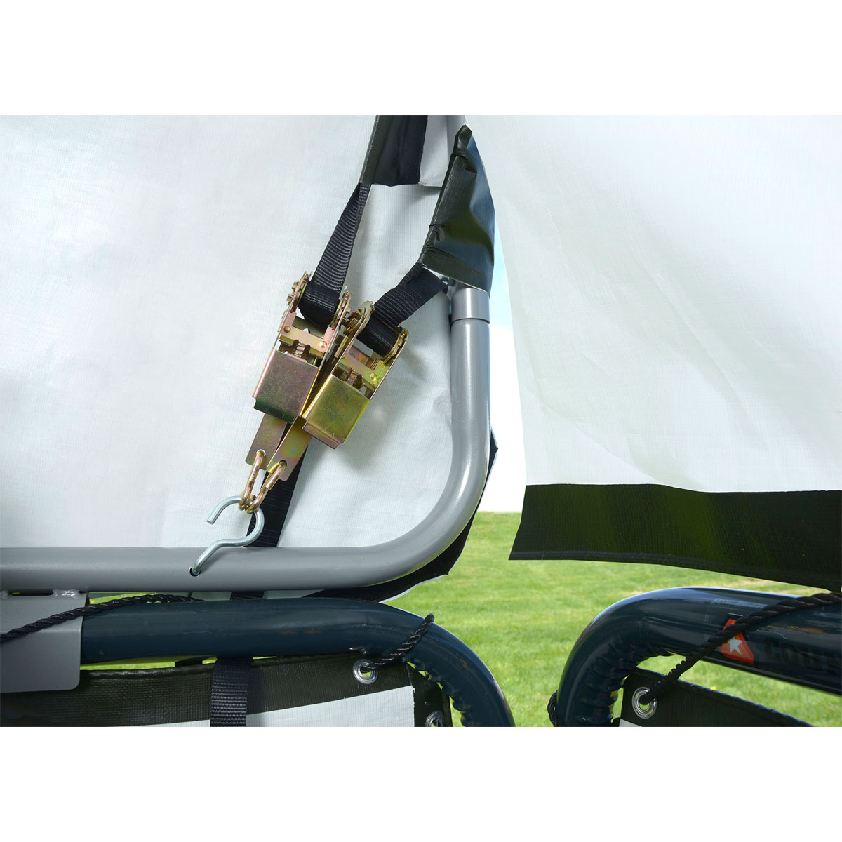 ShelterLogic Weidezelt Seitenverkleidung ohne Stahlgestell 370x150cm Grün Bild 6