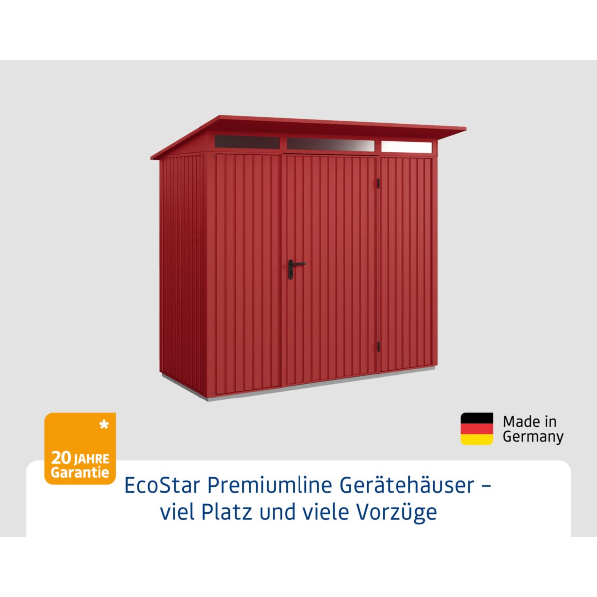 EcoStar  Gerätehaus Trend-PTyp 1RAL3004 1 flg Bild 2
