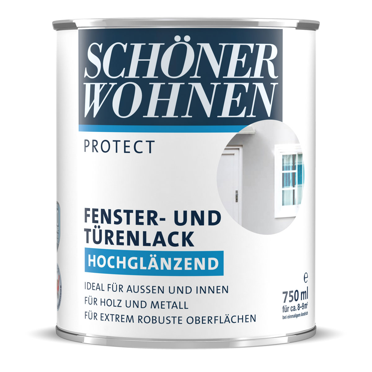 Schöner Wohnen Farbe Fenster- und Türenlack Protect weiß glänzend 750 ml