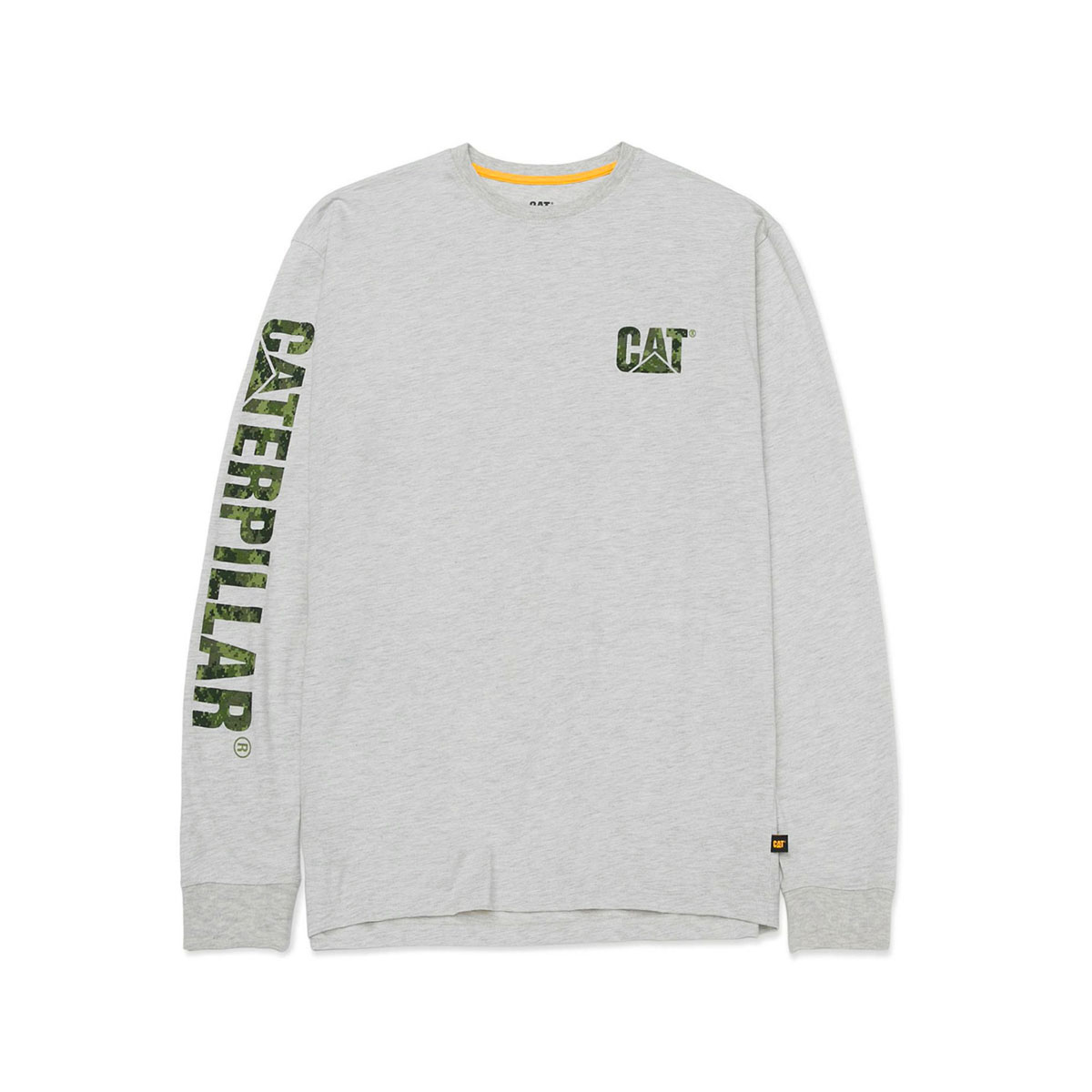 CAT Langarmshirt Banner cream Gr. M